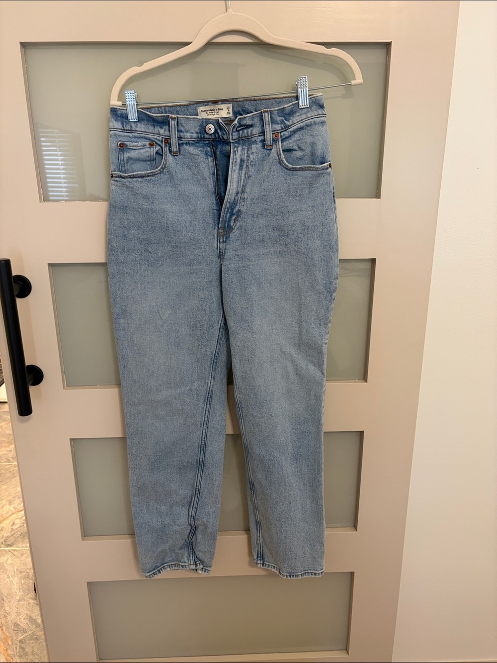 Abercrombie & Fitch Light Wash Straight-Leg Women's Jeans